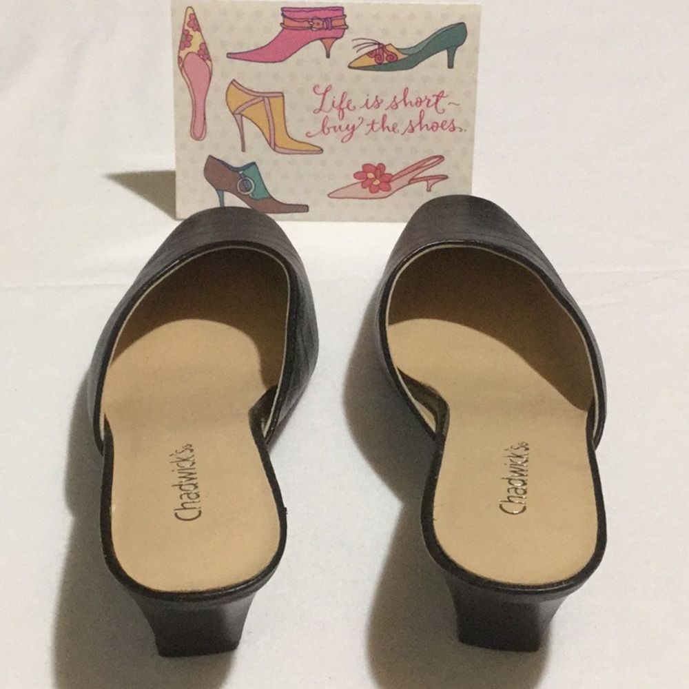 Chadwick’s Black Heel Mule Slip On - Picture 3 of 5